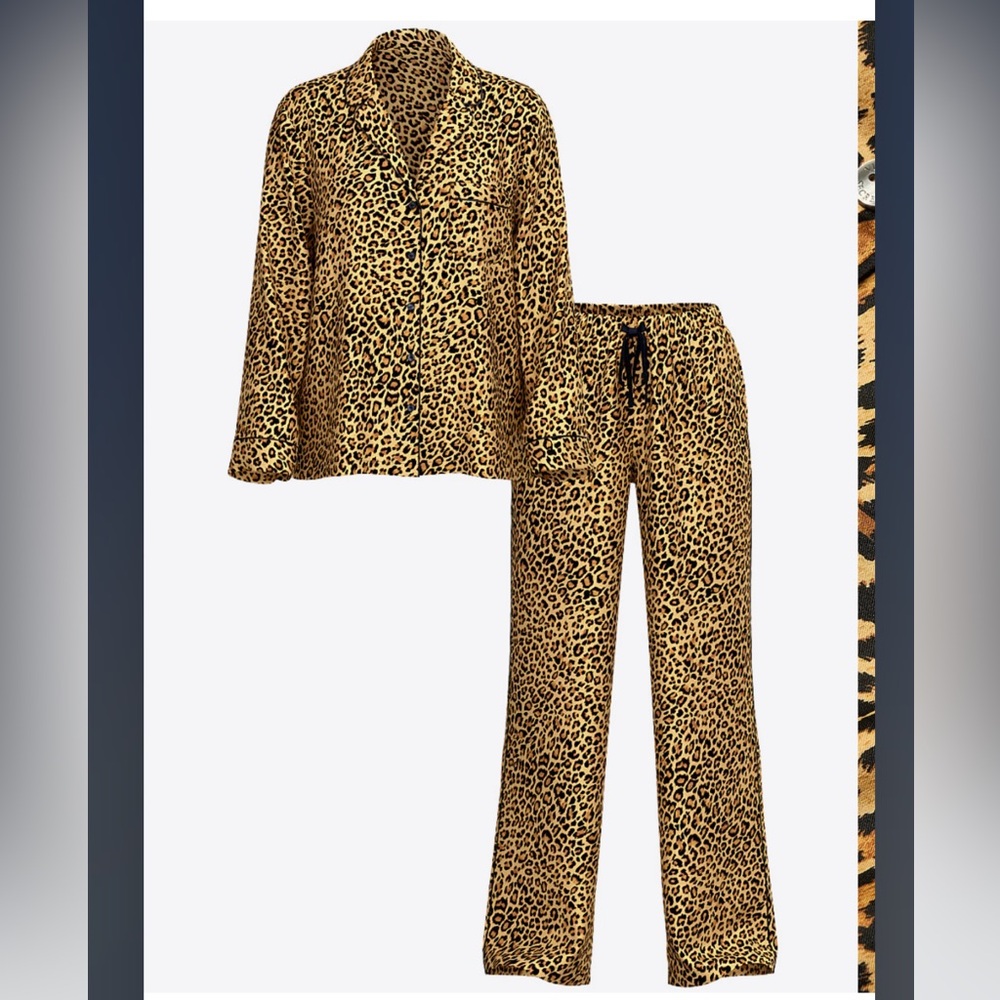 Victoria’s Secret satin leopard pajamas set